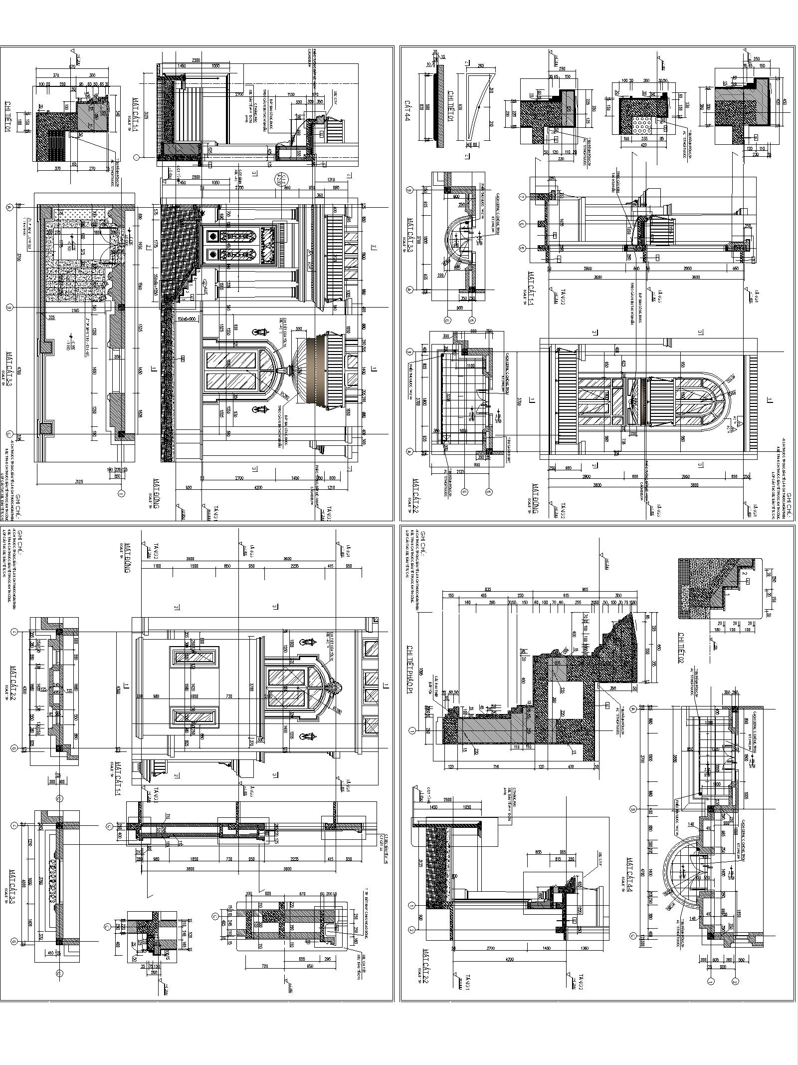 Bản vẽ thi công biệt thự 01